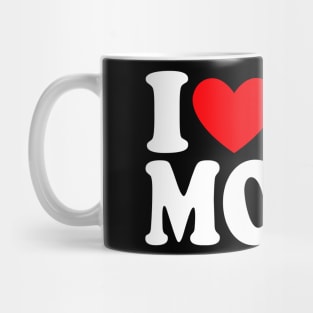 I Heart Hot Moms I Love Hot Moms Distressed Retro Vintage Mug